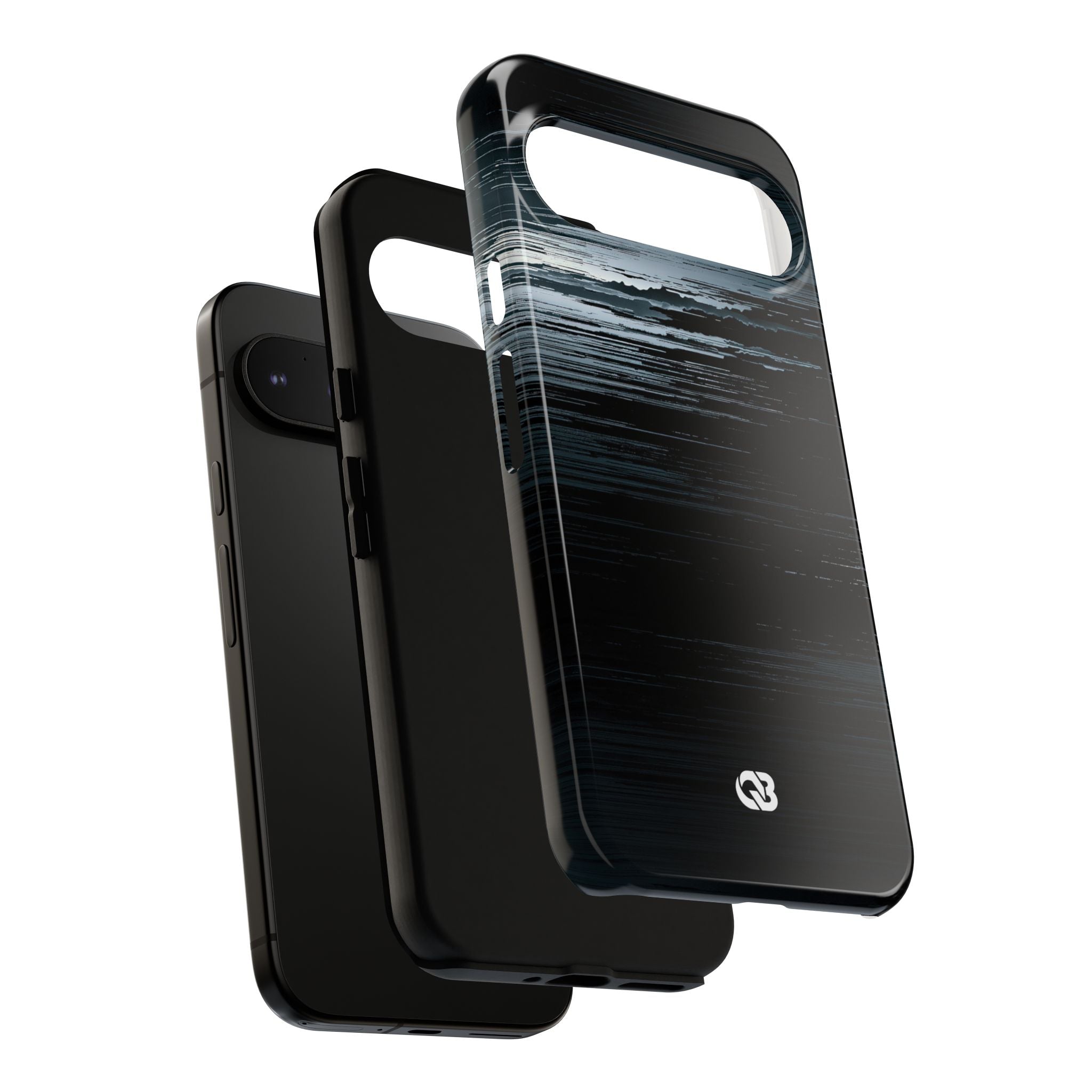 Black Tough Phone Case for Google Pixel - Frozen Signal Glitch