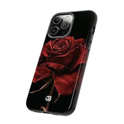 Crimson Noir Rose · Tough Phone Case for iPhone · Black