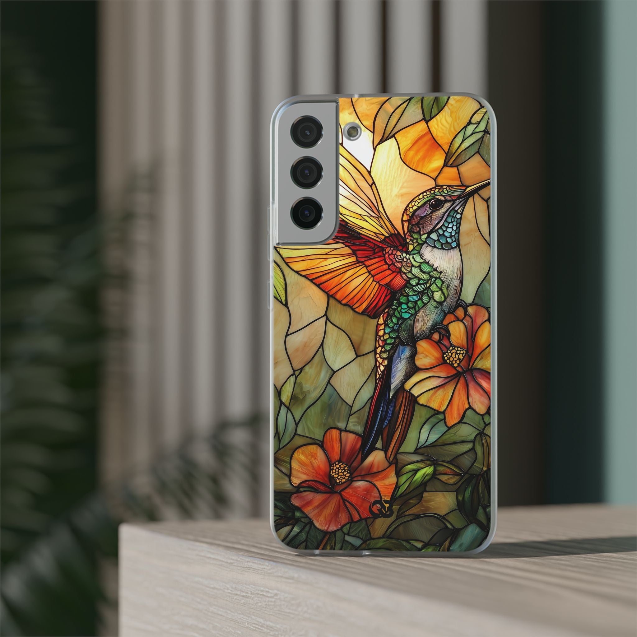Amber Glass Hummingbird · Soft Custodia per Samsung