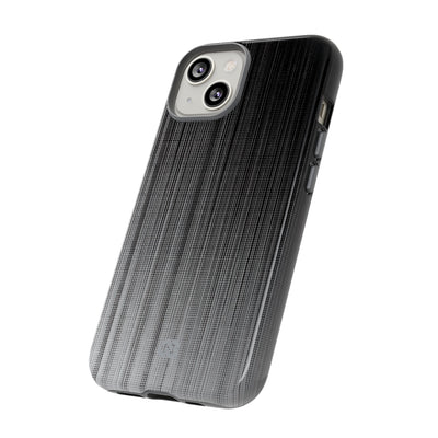 Grey Tough Phone Case for iPhone - Static Vertical Dither