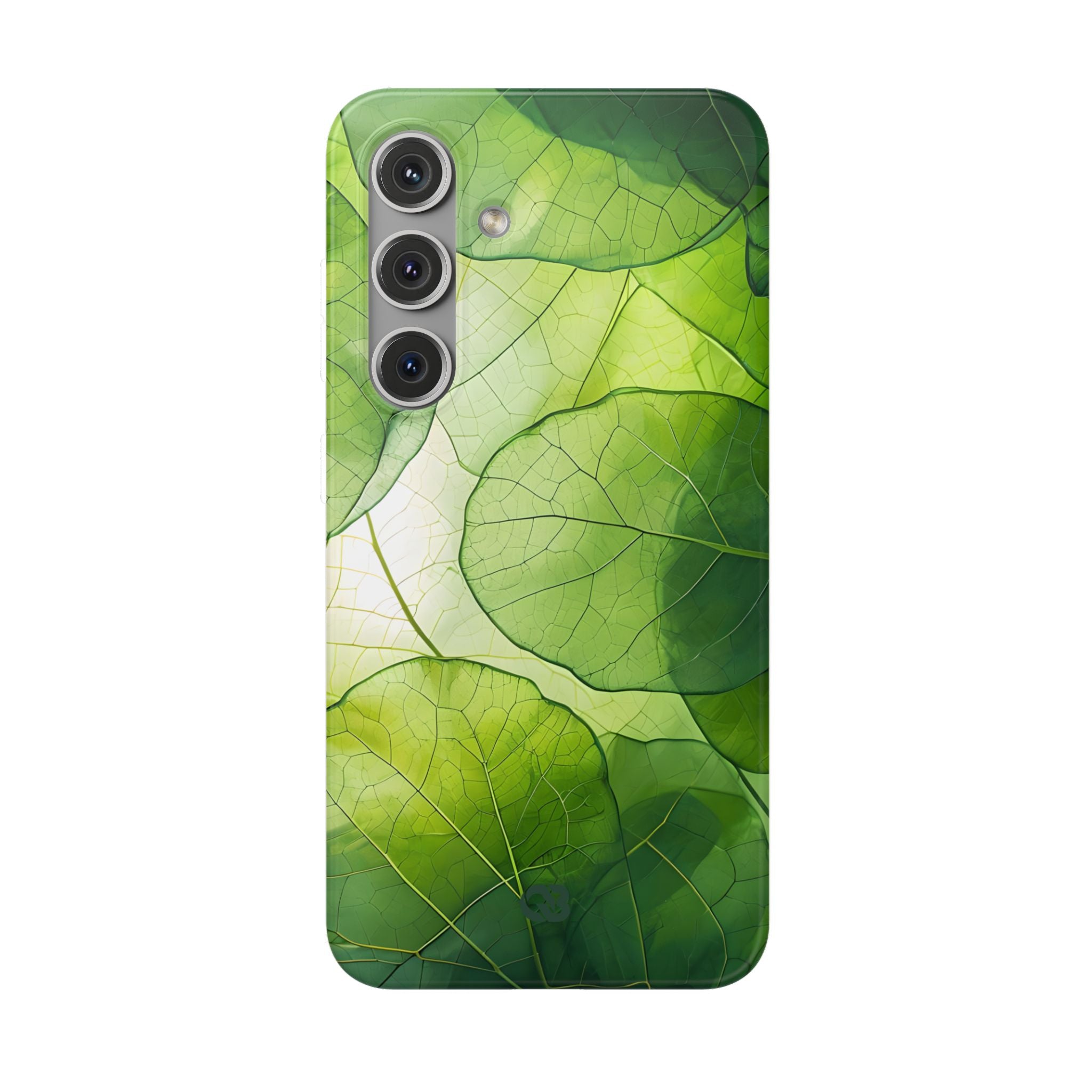 Emerald Leaf Veins · Soft Phone Case for Samsung