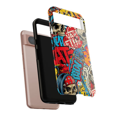 Skate Skull Riot · Tough Phone Case for Pixel ·  Red
