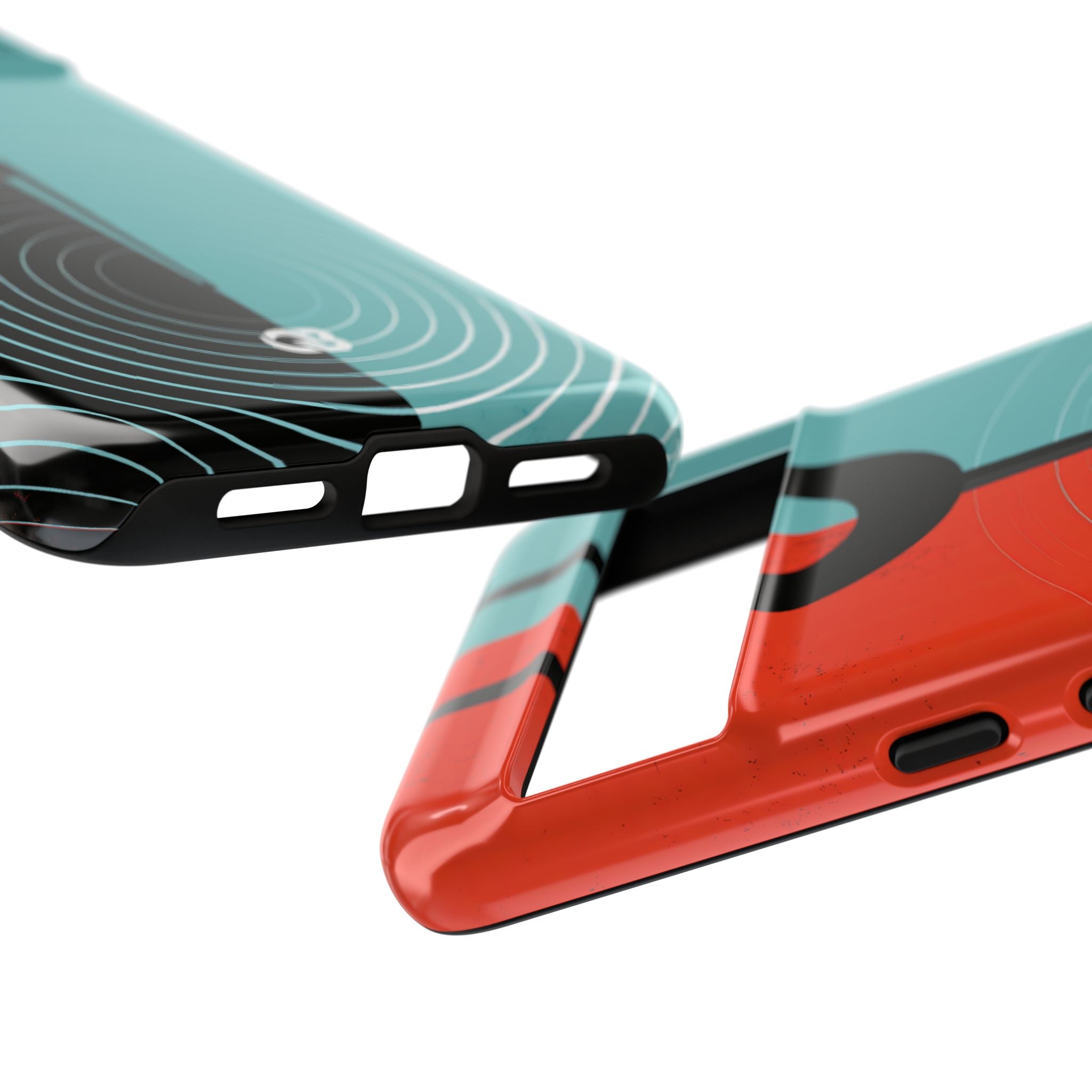 Teal Tough Phone Case for Google Pixel - Sonic Static Split