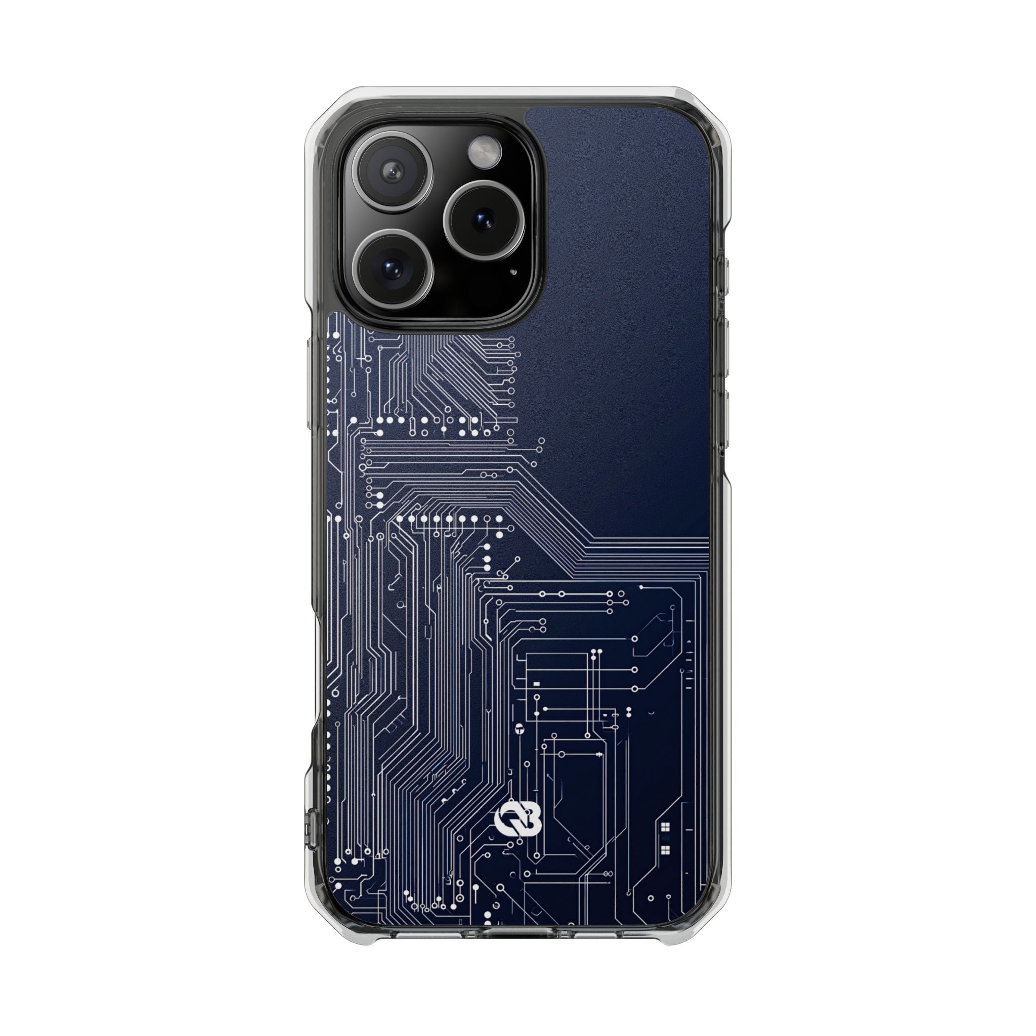 Blue Impact MagSafe Phone Case for iPhone - Cobalt Data Stream