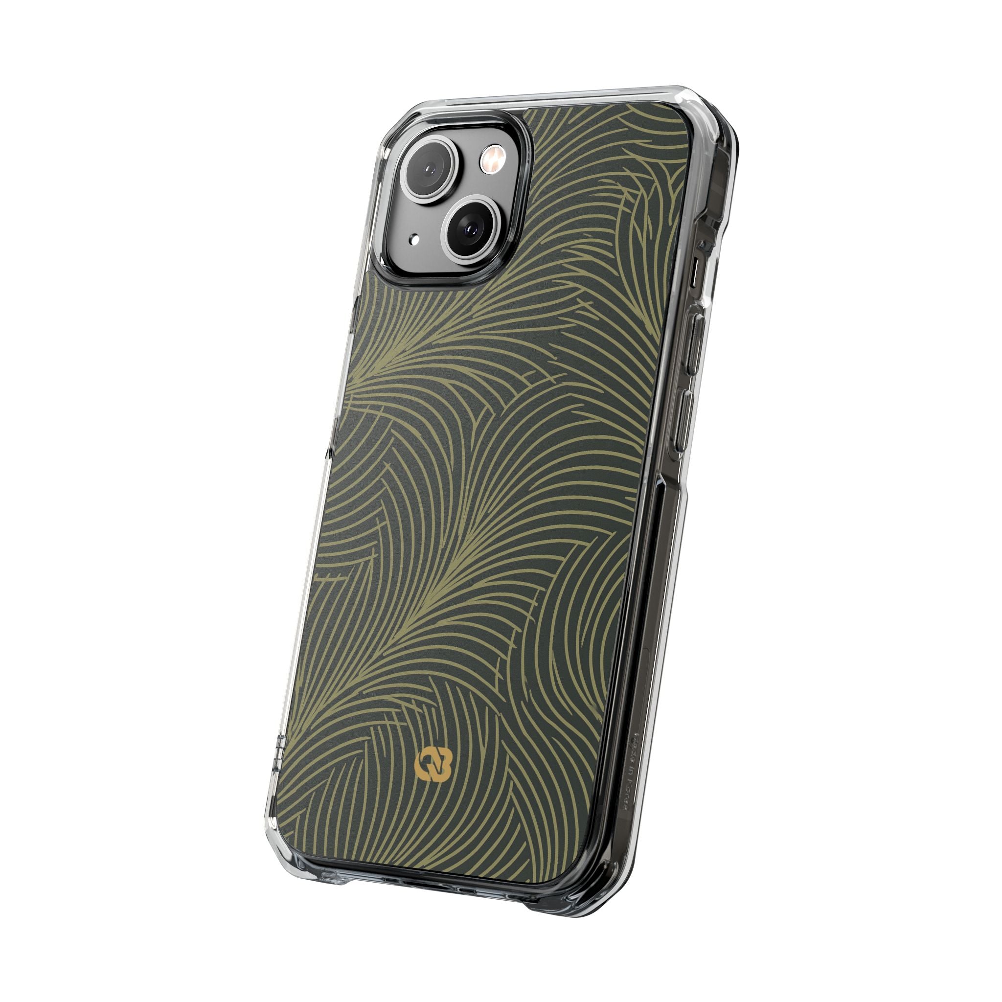 Green Impact MagSafe Phone Case for iPhone - Dark Olive Plume