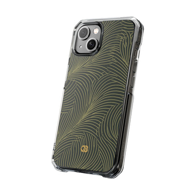 Green Impact MagSafe Phone Case for iPhone - Dark Olive Plume