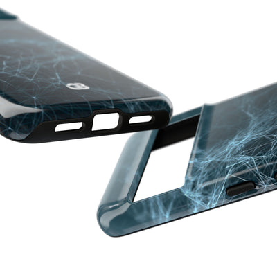 Teal Tough Phone Case for Google Pixel - Arctic Neural Mesh