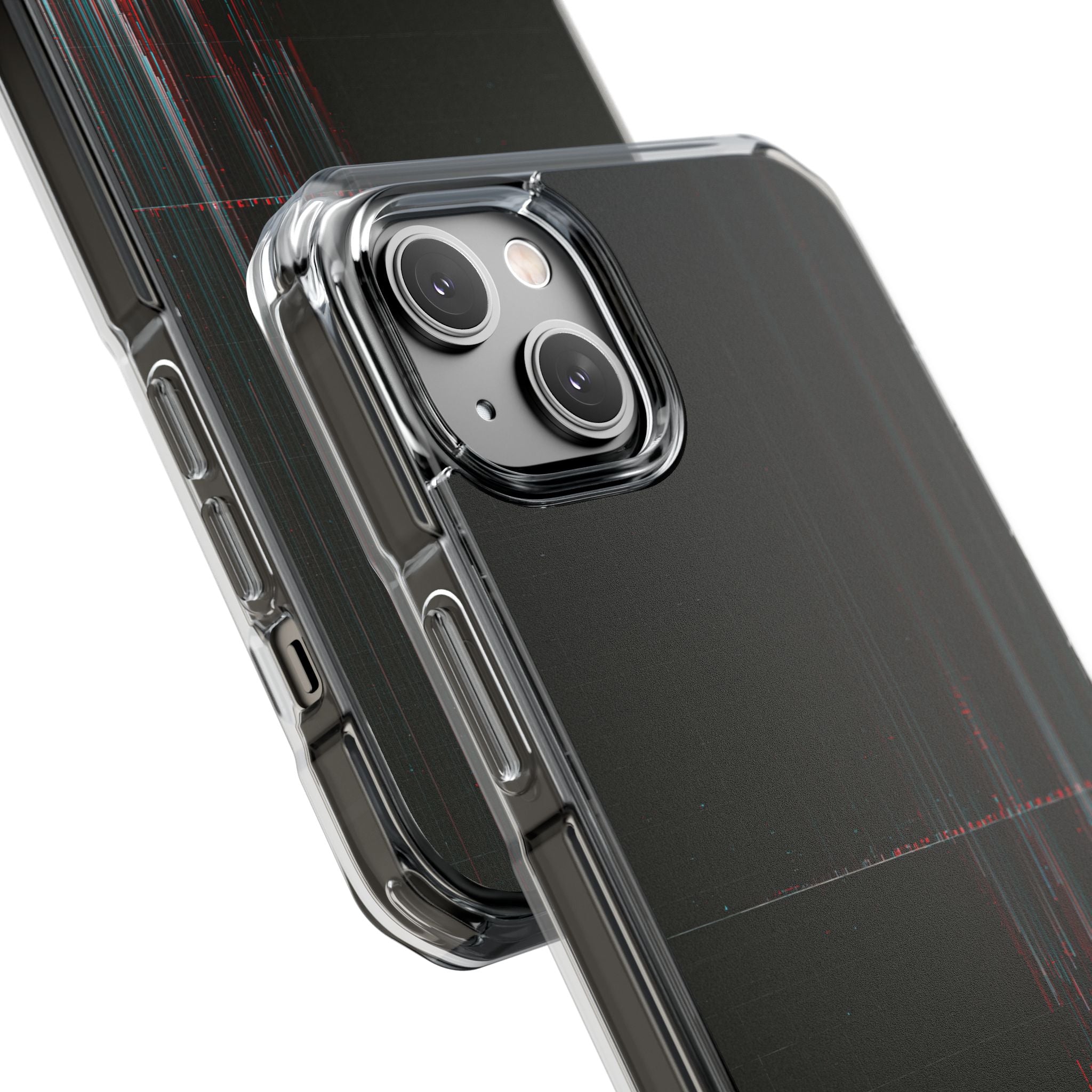 Black Impact MagSafe Phone Case for iPhone - Corrupted Data Stream