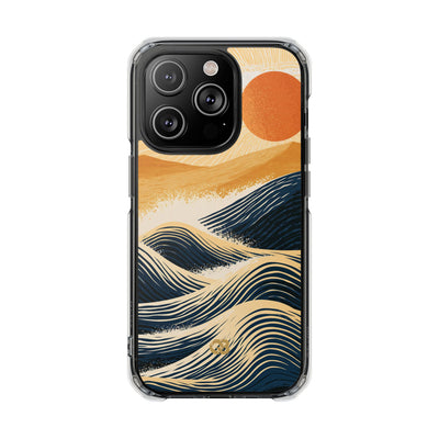 Blue Impact MagSafe Phone Case for iPhone - Kyoto Cresting Tide
