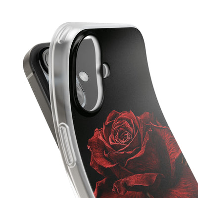 Crimson Noir Rose · Lite Phone Case for iPhone ·  Black