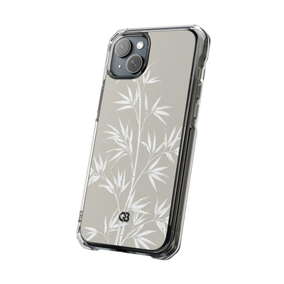 Beige Impact MagSafe Phone Case for iPhone - Sandstone Bamboo Stalks