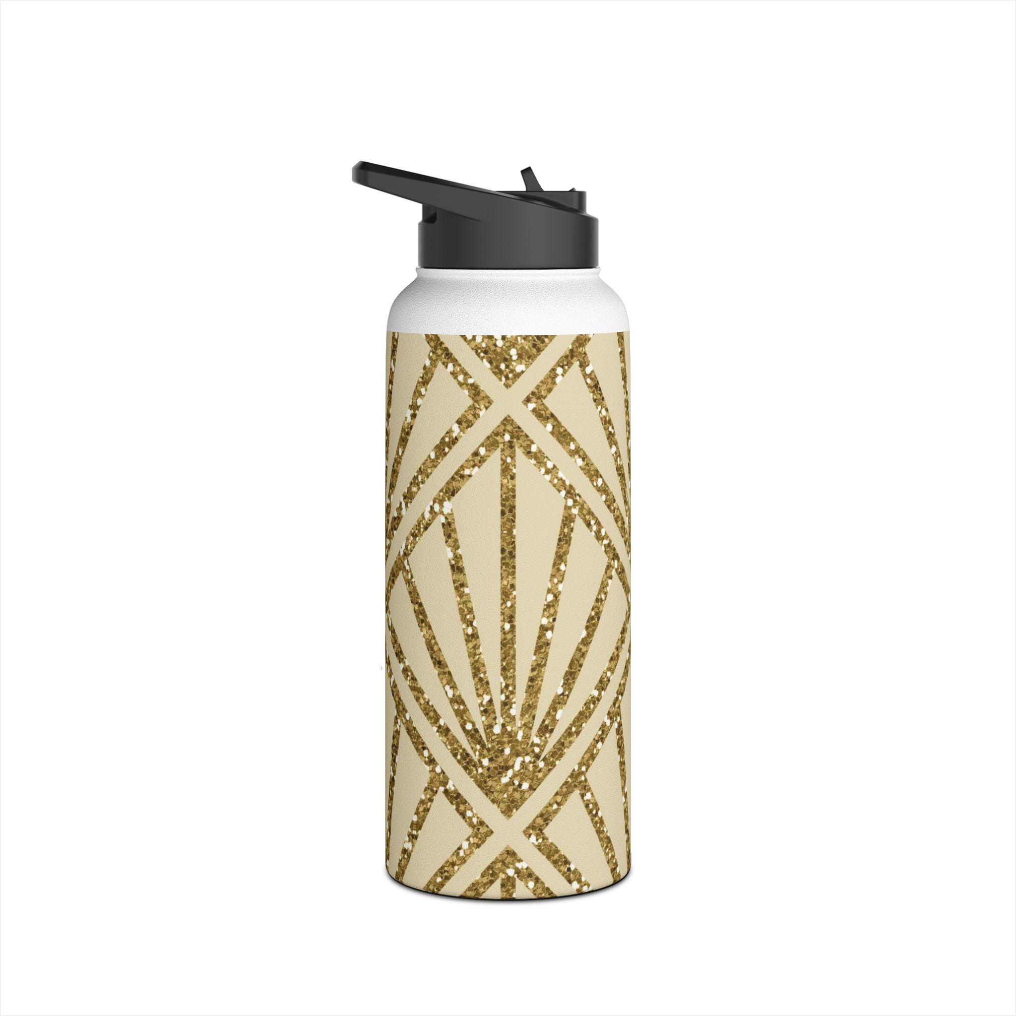 Golden Fan Sparkle - Stainless Steel Water Bottle