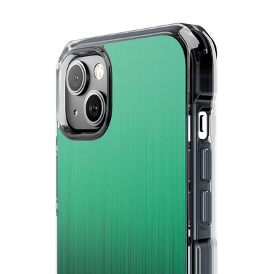 Emerald Cascade · Clear Impact Magnetic Phone Case for iPhone · Green