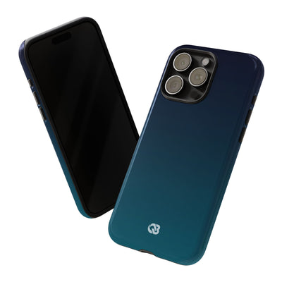 Teal Tough Phone Case for iPhone - Abyss Teal Haze