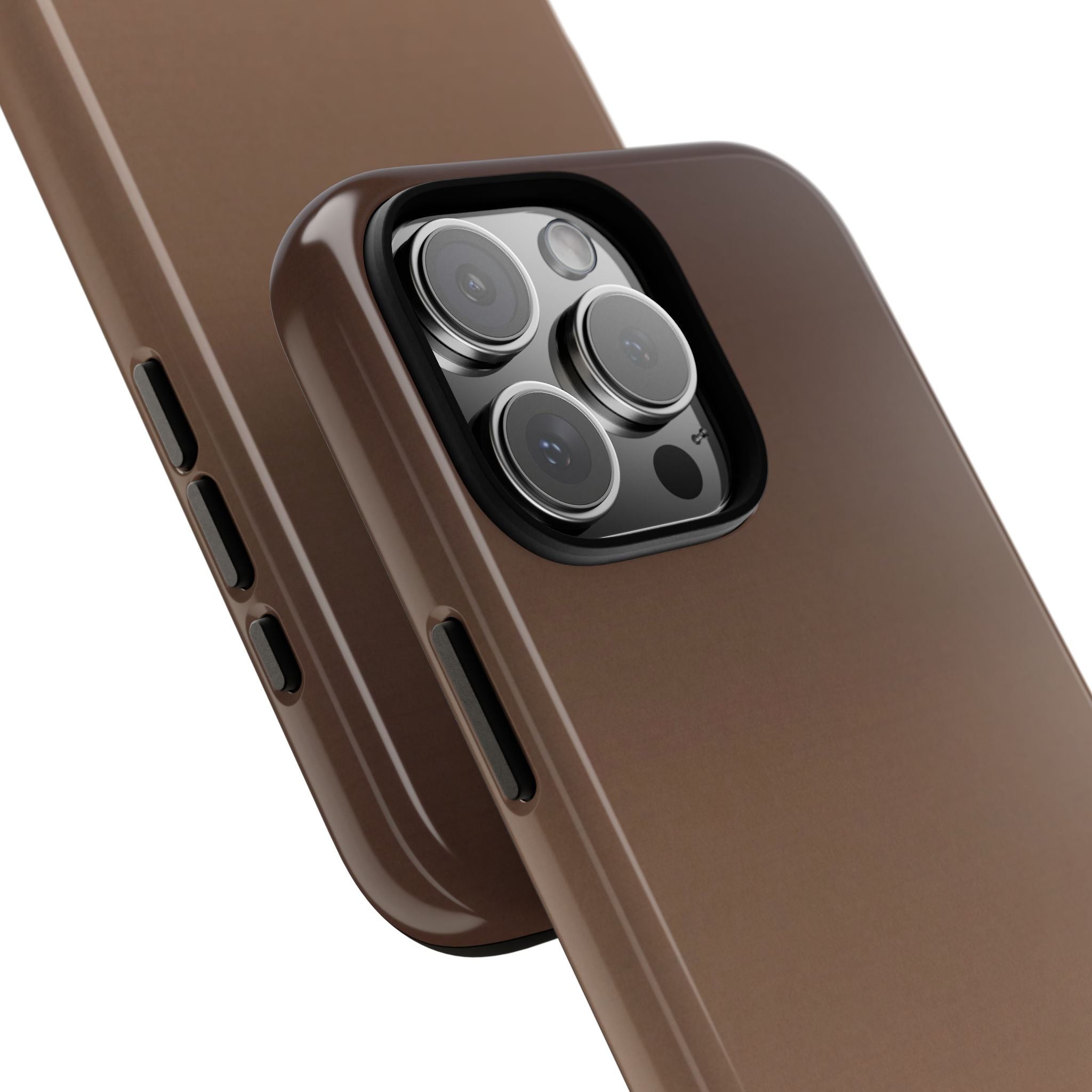 Brown Tough Phone Case for iPhone - Smoked Caramel Fade