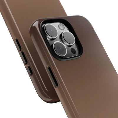 Brown Tough Phone Case for iPhone - Smoked Caramel Fade