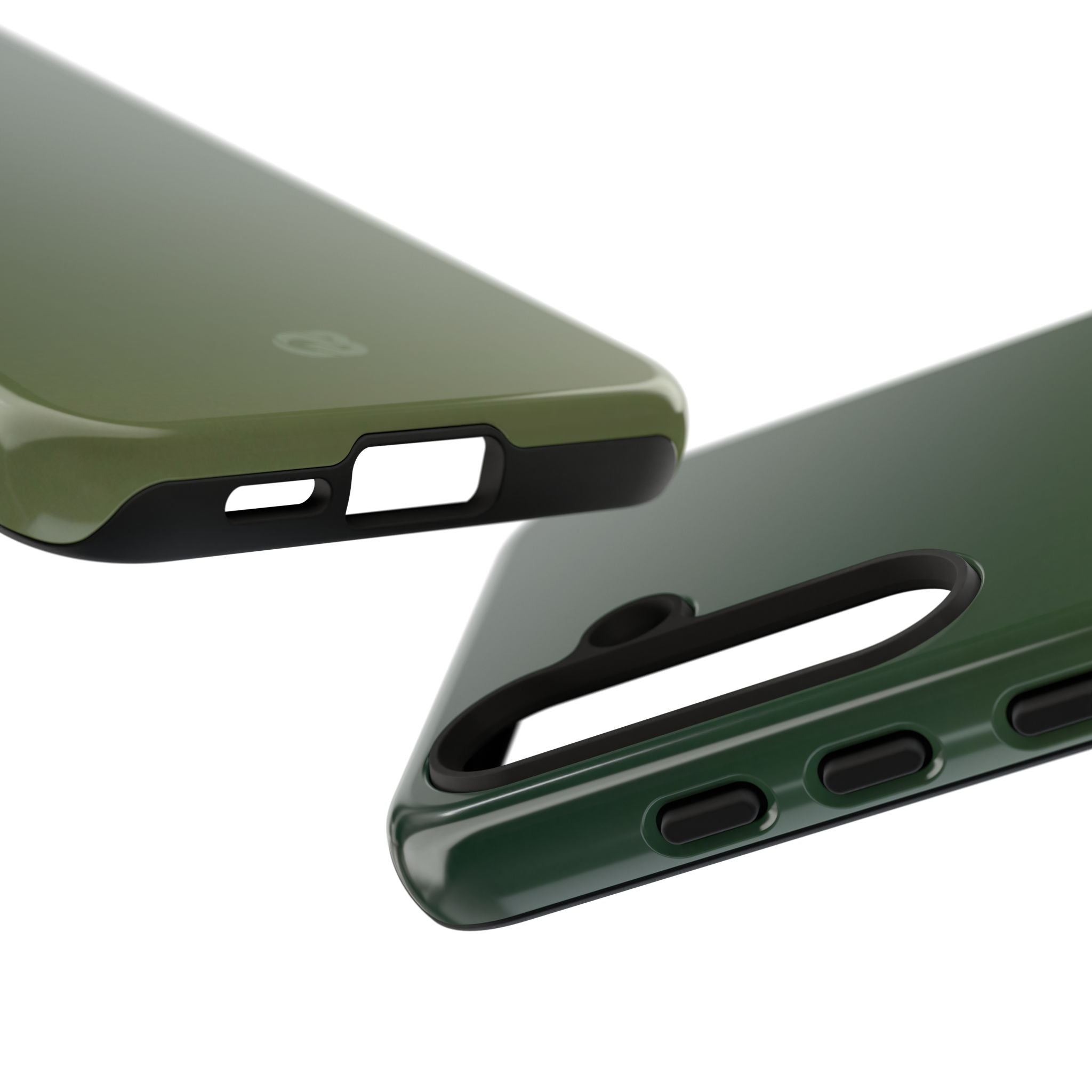Green Tough Phone Case for Samsung - Shadow Moss Grain