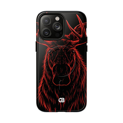Nordic Moose Contour · Tough 2.0 Magnetic Phone Case for iPhone · Red