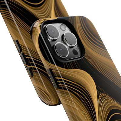 Gold Tough Phone Case for iPhone - Molten Copper Strands