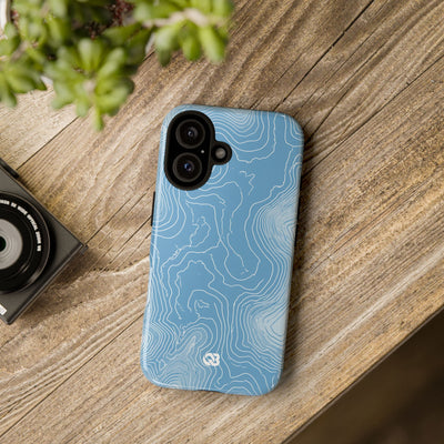 Glacial Basin Topo · Tough Phone Case for iPhone · Blue