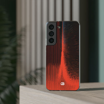 Red Lite Phone Case for Samsung - Crimson Frequency Pulse