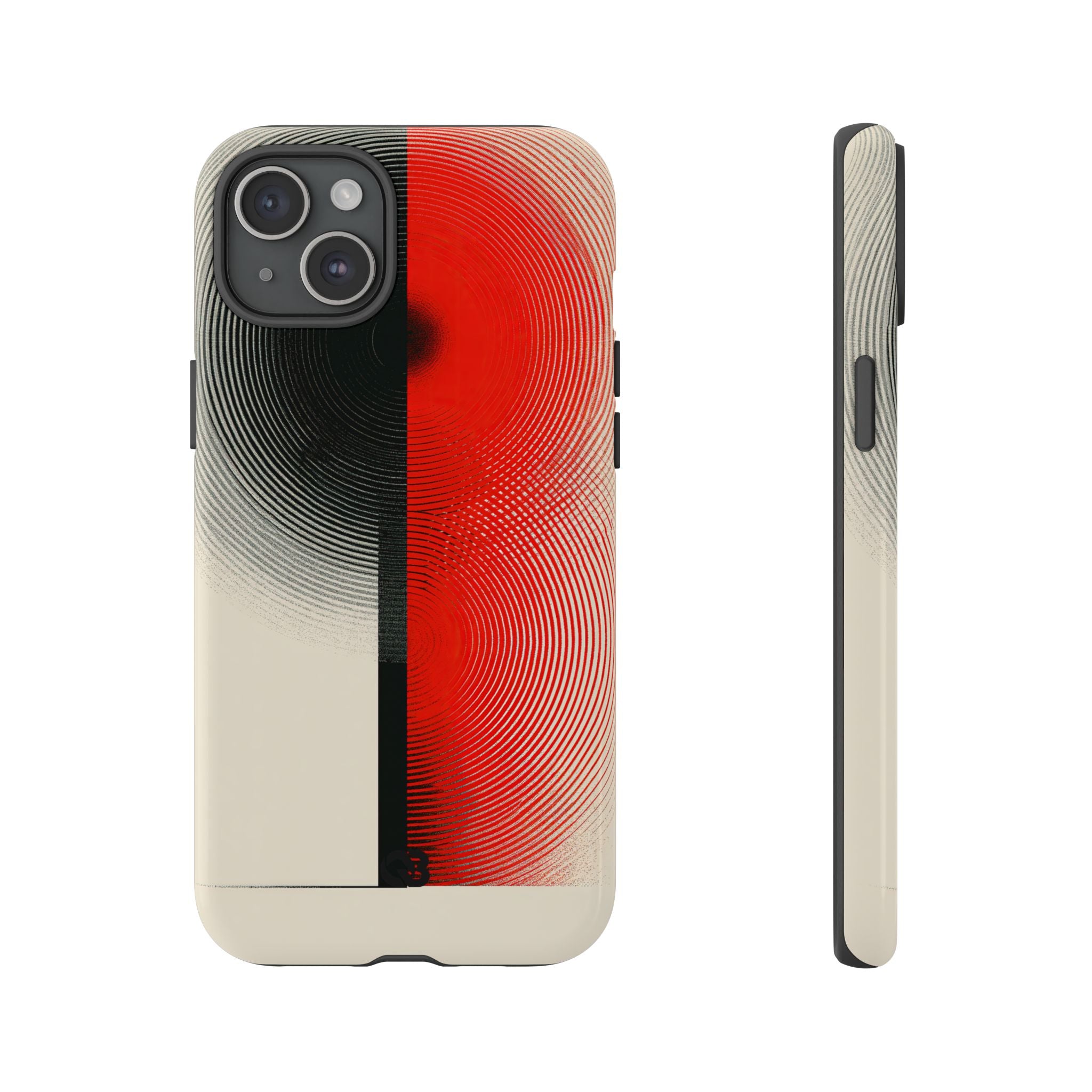 Red Tough Phone Case for iPhone - Split Signal Red