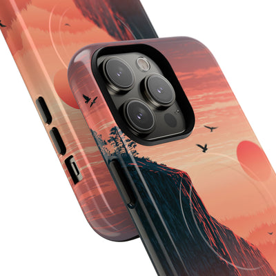 Orange Tough 2.0 Magsafe Phone Case for iPhone - Crimson Ridge Flight