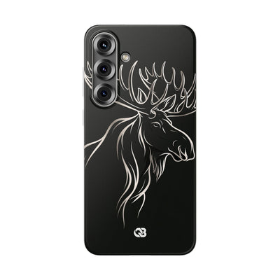 Nordic Moose Contour · Lite Phone Case for Samsung · Black