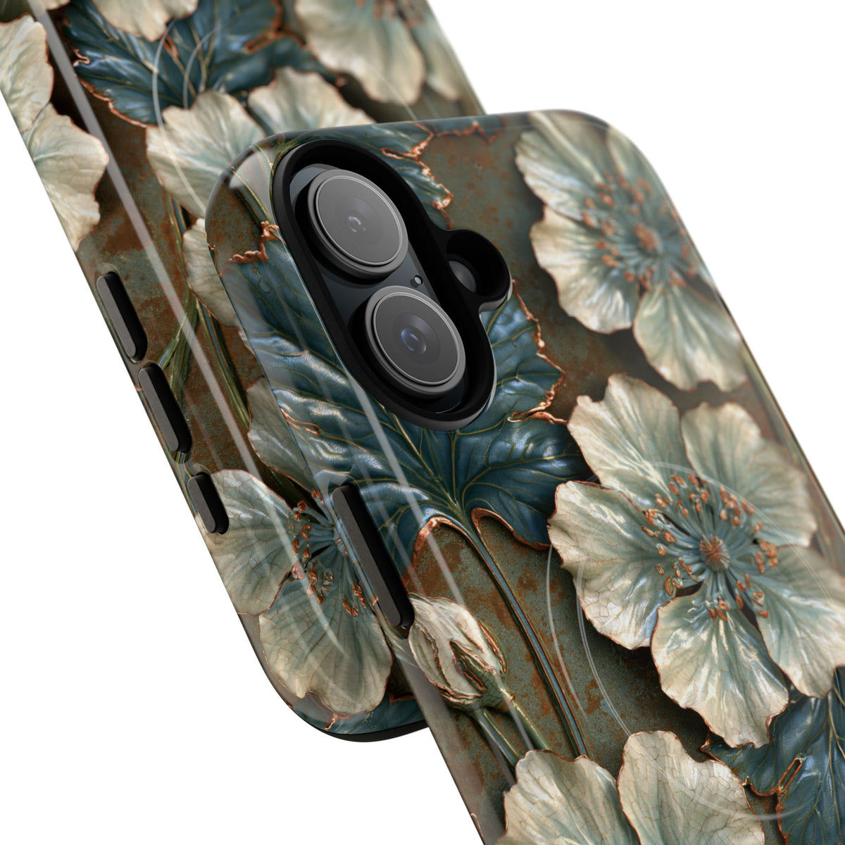 Gilded Blossom Reverie · Tough 2.0 Magnetic Phone Case for iPhone · Teal