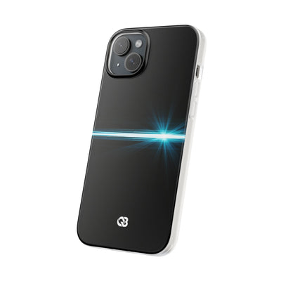 Blue Lite Phone Case for iPhone - Electric Cyan Ray