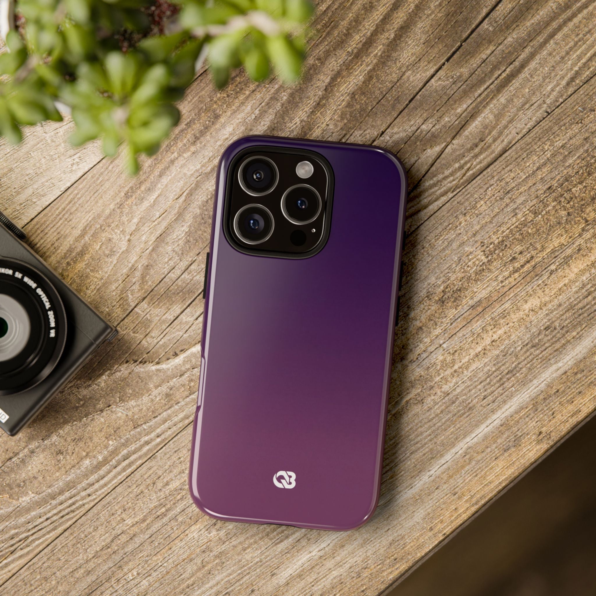 Purple Tough Phone Case for iPhone - Nocturnal Plum Fade