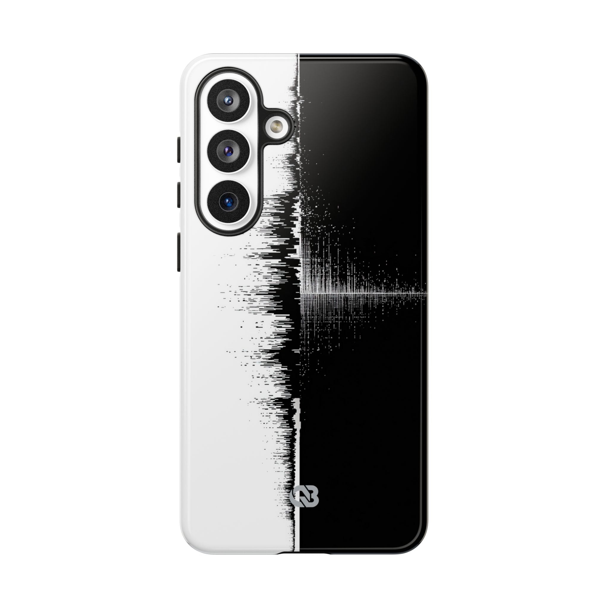 Black Tough Phone Case for Samsung - Static Signal Split
