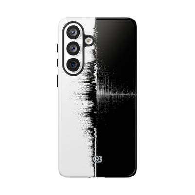Black Tough Phone Case for Samsung - Static Signal Split