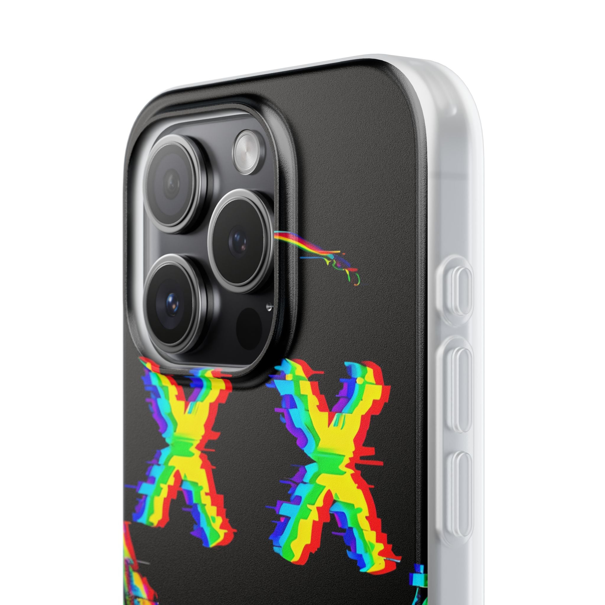 Glitch Grin Distortion · Soft Handyhülle für iPhone