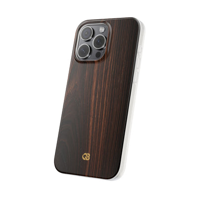 Brown Lite Phone Case for iPhone - Burnished Mahogany Grain