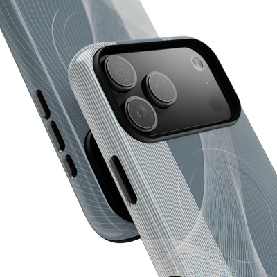 Grey Tough 2.0 Magnetic Phone Case for iPhone - Slate Mesh Horizon