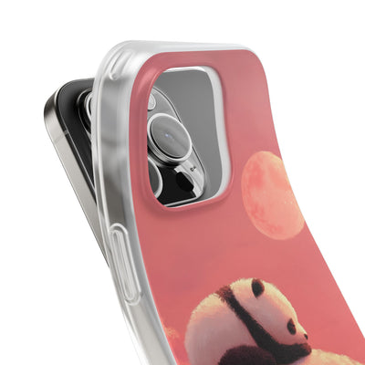 Rose Moon Panda · Soft Phone Case for iPhone
