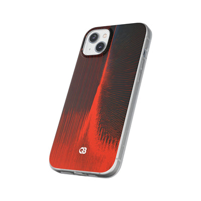 Red Lite Phone Case for iPhone - Crimson Frequency Pulse