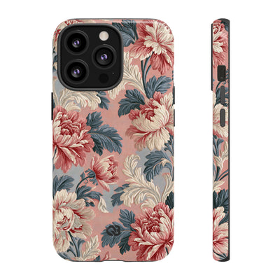 Blush Peony Jacquard · Tough Phone Case for iPhone · Pink