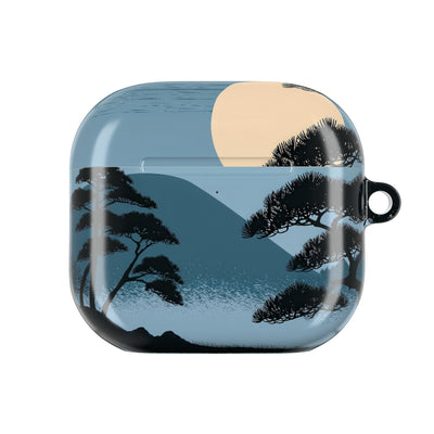 Moonlit Pine Horizon · Hard Case for AirPods & AirPods Pro · Blue