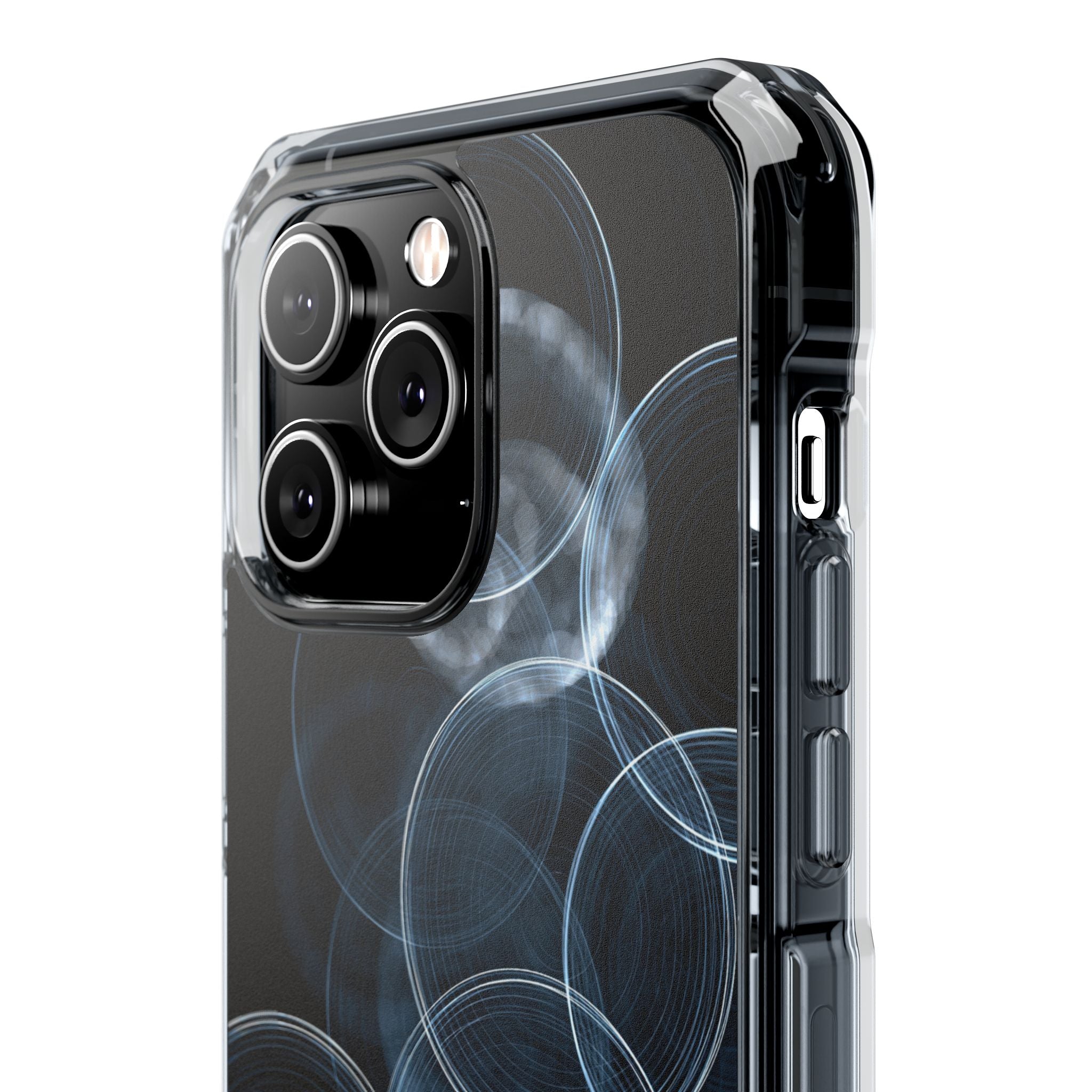 Blue Impact MagSafe Phone Case for iPhone - Cyan Pulse Ripple