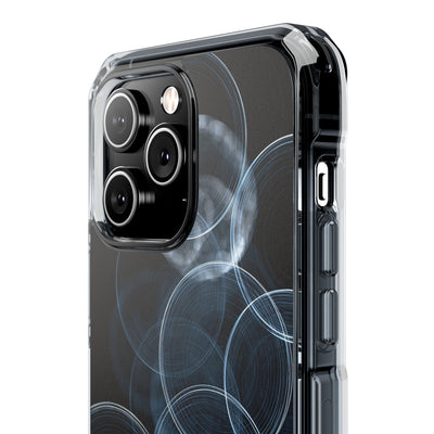 Blue Impact MagSafe Phone Case for iPhone - Cyan Pulse Ripple