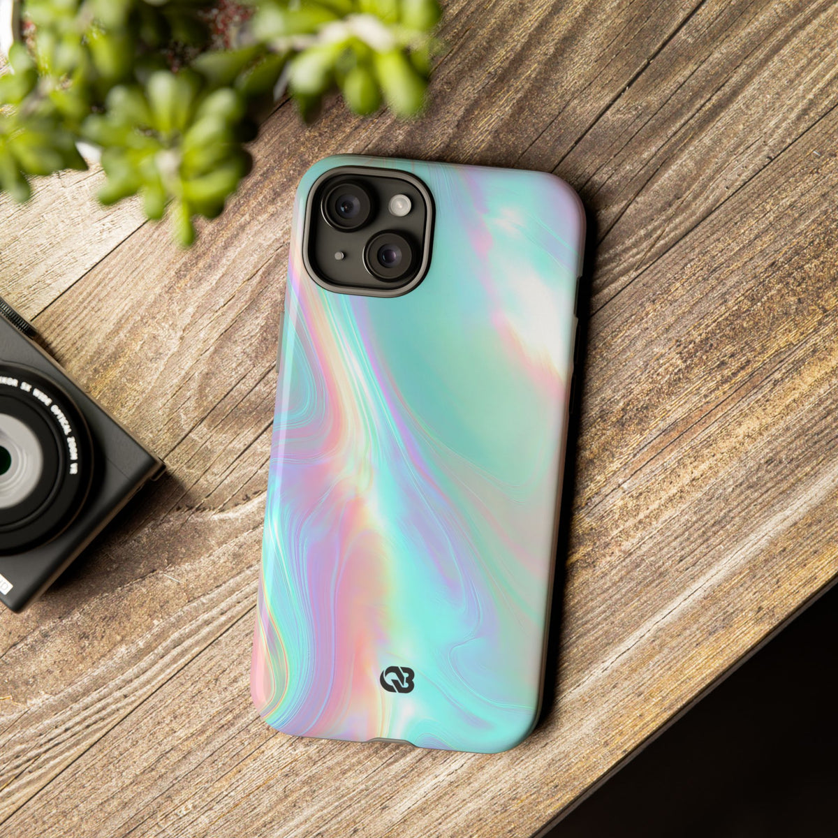 Prismatic Liquid Light · Tough Phone Case for iPhone · Teal