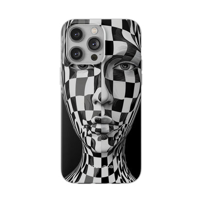 Checkered Face iPhone 14 Pro Max Case - Soft