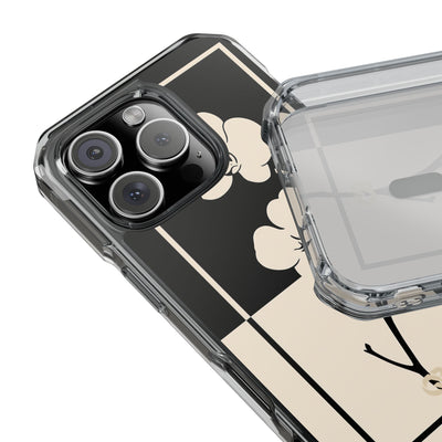 Beige Impact MagSafe Phone Case for iPhone - Nocturnal Orchid Frame