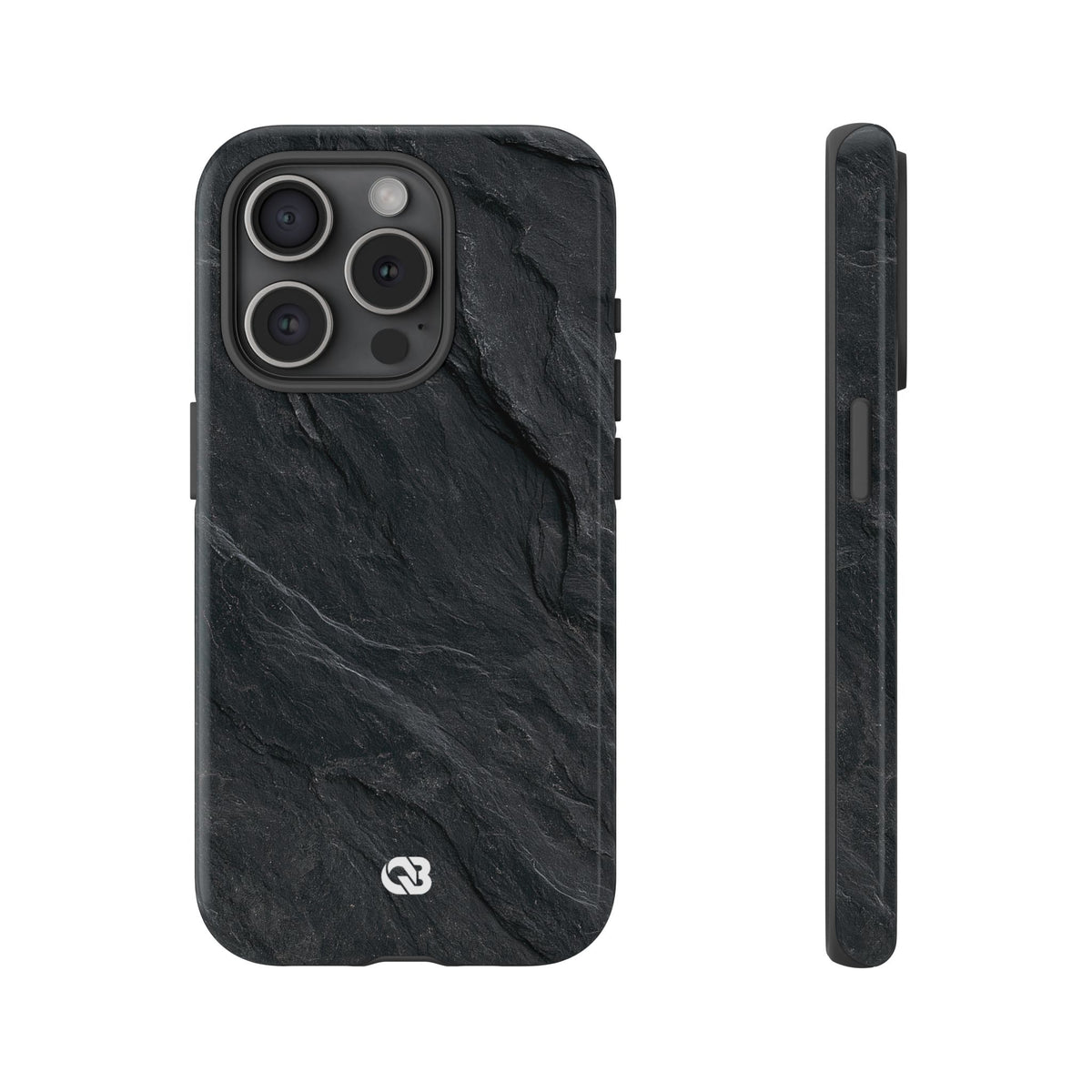 Dark Slate Strata · Tough Phone Case for iPhone · Black