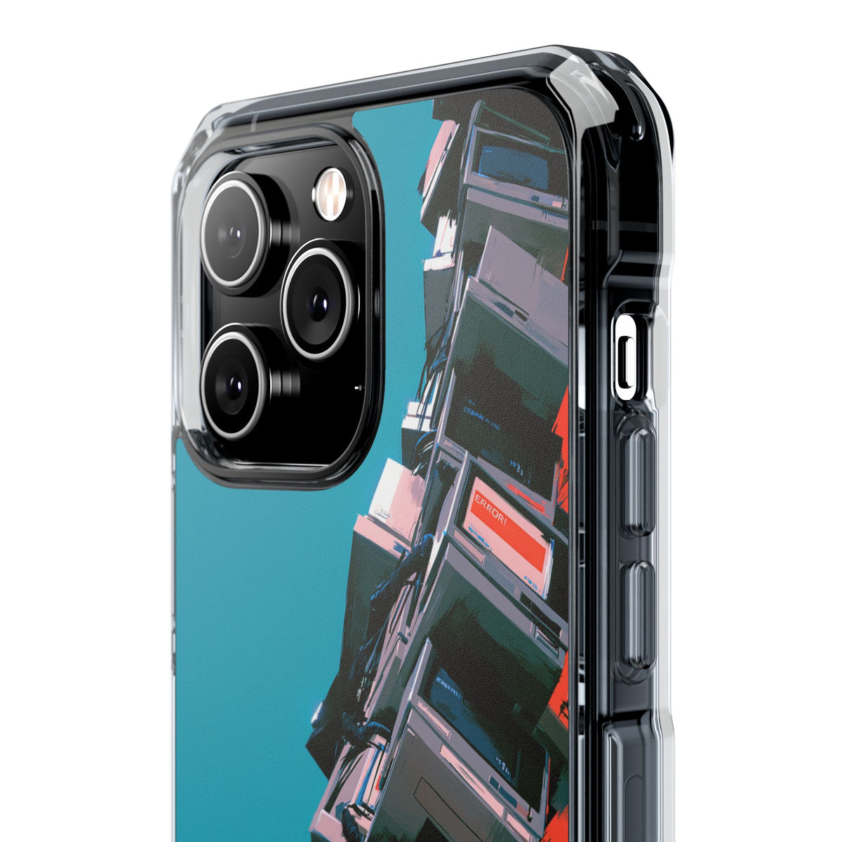 System Error Spire · Clear Impact Magnetic Phone Case for iPhone · Teal