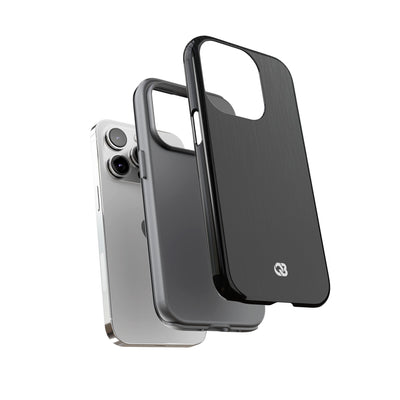 Black Tough Phone Case for iPhone - Brushed Obsidian Slate