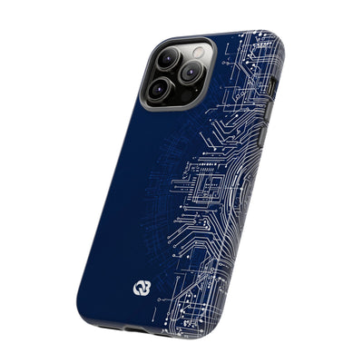 Blue Tough Phone Case for iPhone - Cobalt Circuit Logic