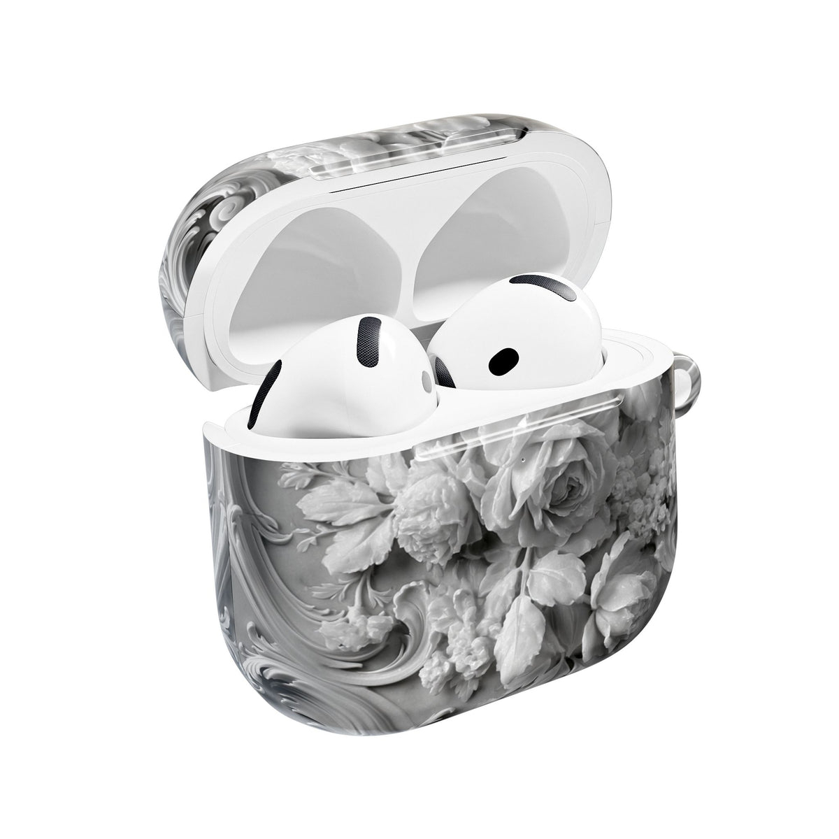 Rococo Marble Rose · Hard Case for AirPods & AirPods Pro · White